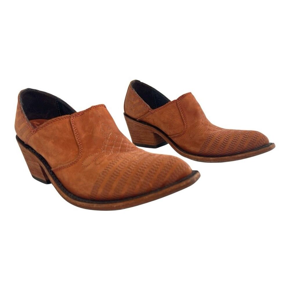 Liberty Black Womens Size 7 Brown Western Pointed Toe Res Vegas Booties